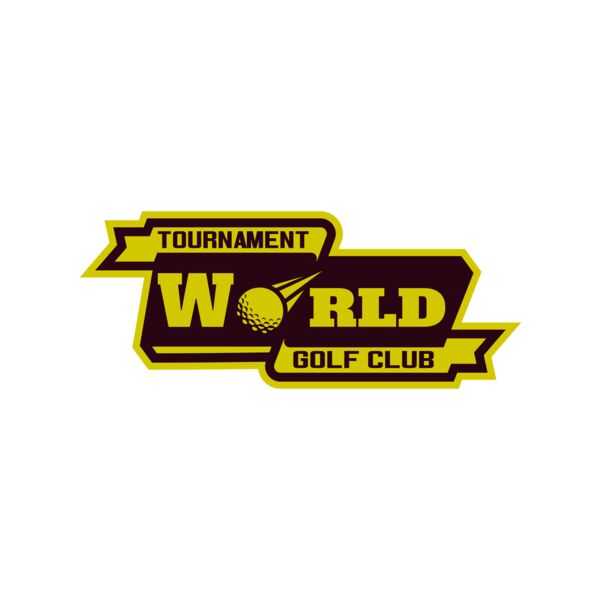 World Tournament Golf club logo template Miniatura