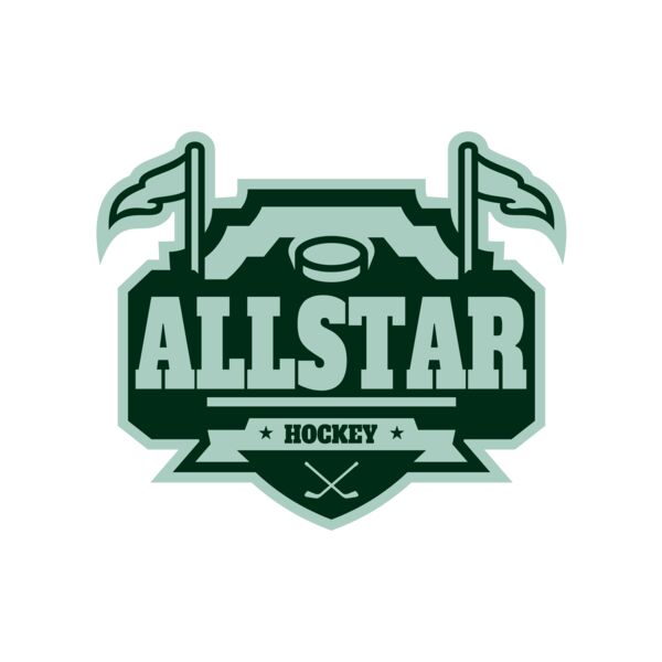 All Star Hockey Tournament logo template 02 Miniatura