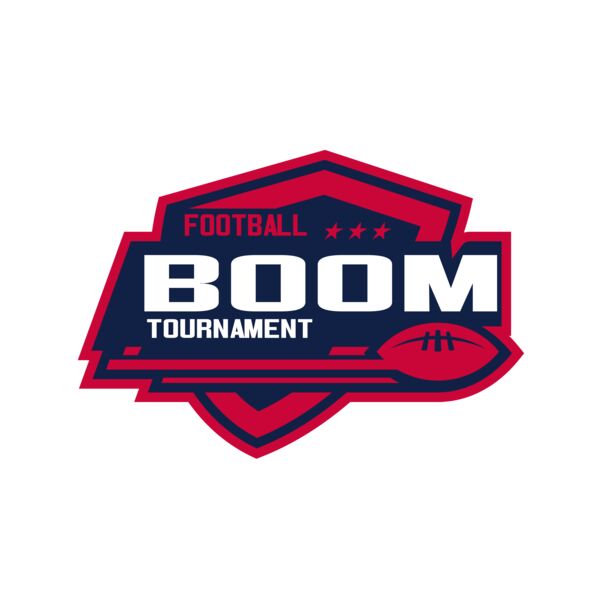 Boom Tournament Football logo template Miniatura