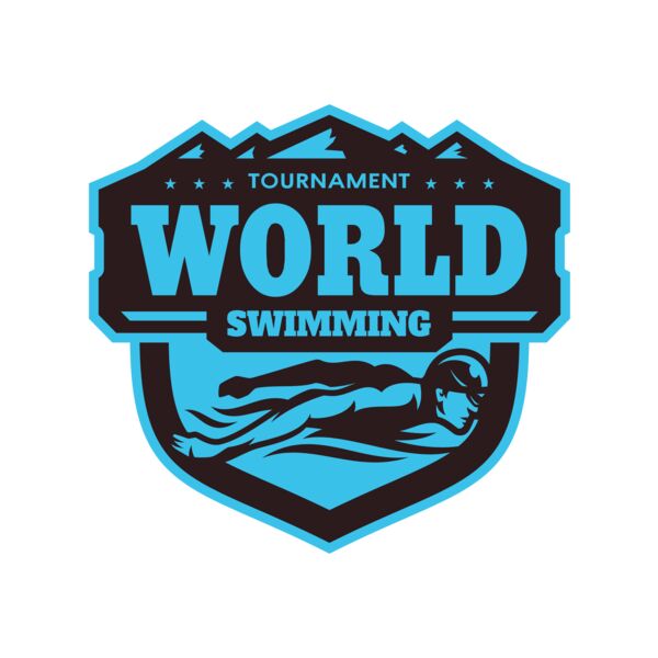 World Tournament Swimming logo template Miniatura