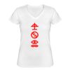 Playera Dama: Algodón Peinado Cuello V Miniatura